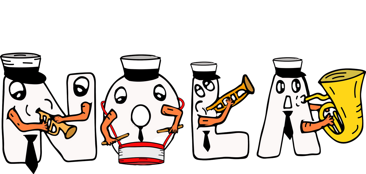 NOLA Brass Band Mug – Action Words Series (11 oz)