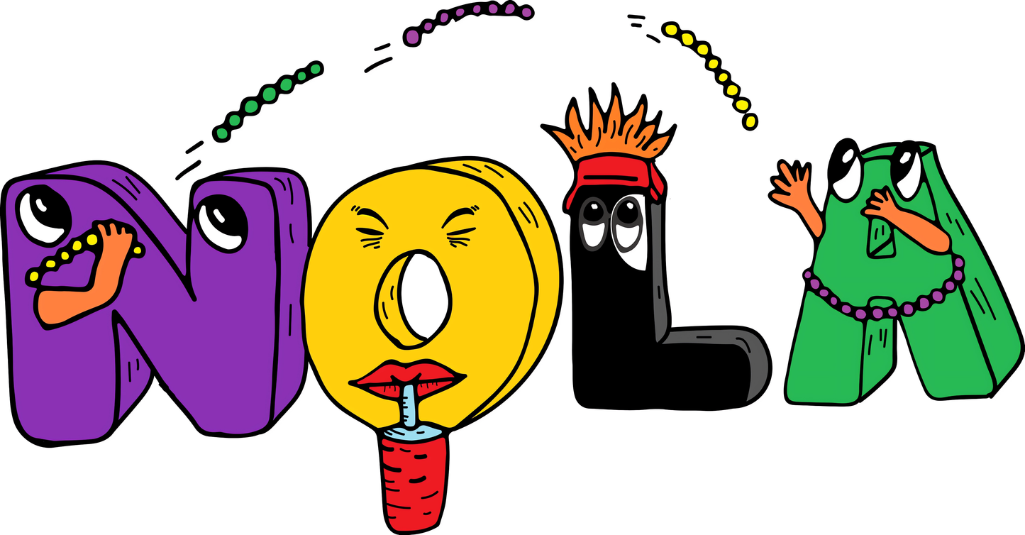 NOLA Mardi Gras Mug – Action Words Series (11 oz)