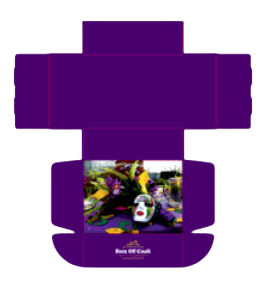 Purple Mardi Gras Design Gift Box - Box Of Care