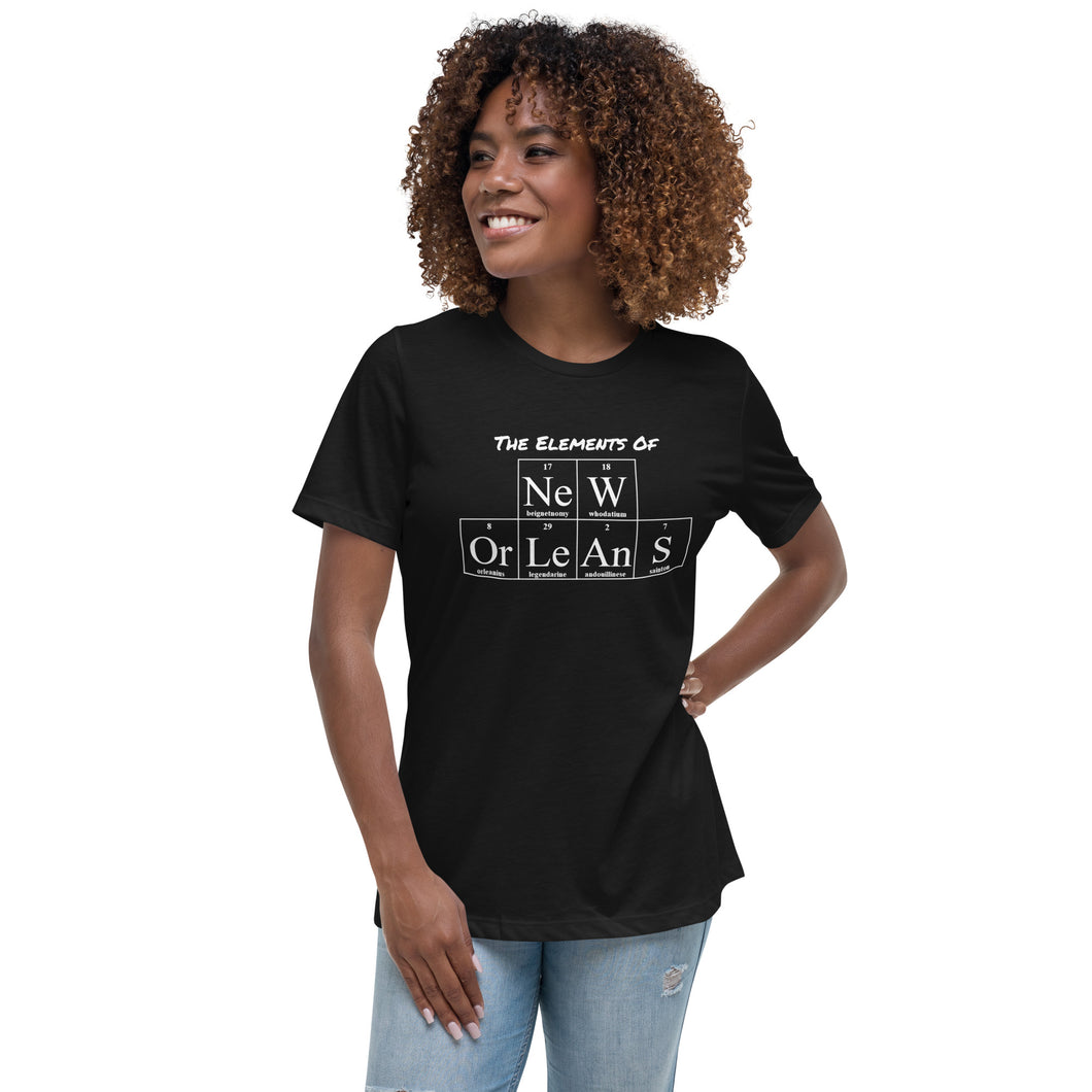 Women's Elements Of New Orleans T-Shirt (Black & Dark Gray) - Box Of Care