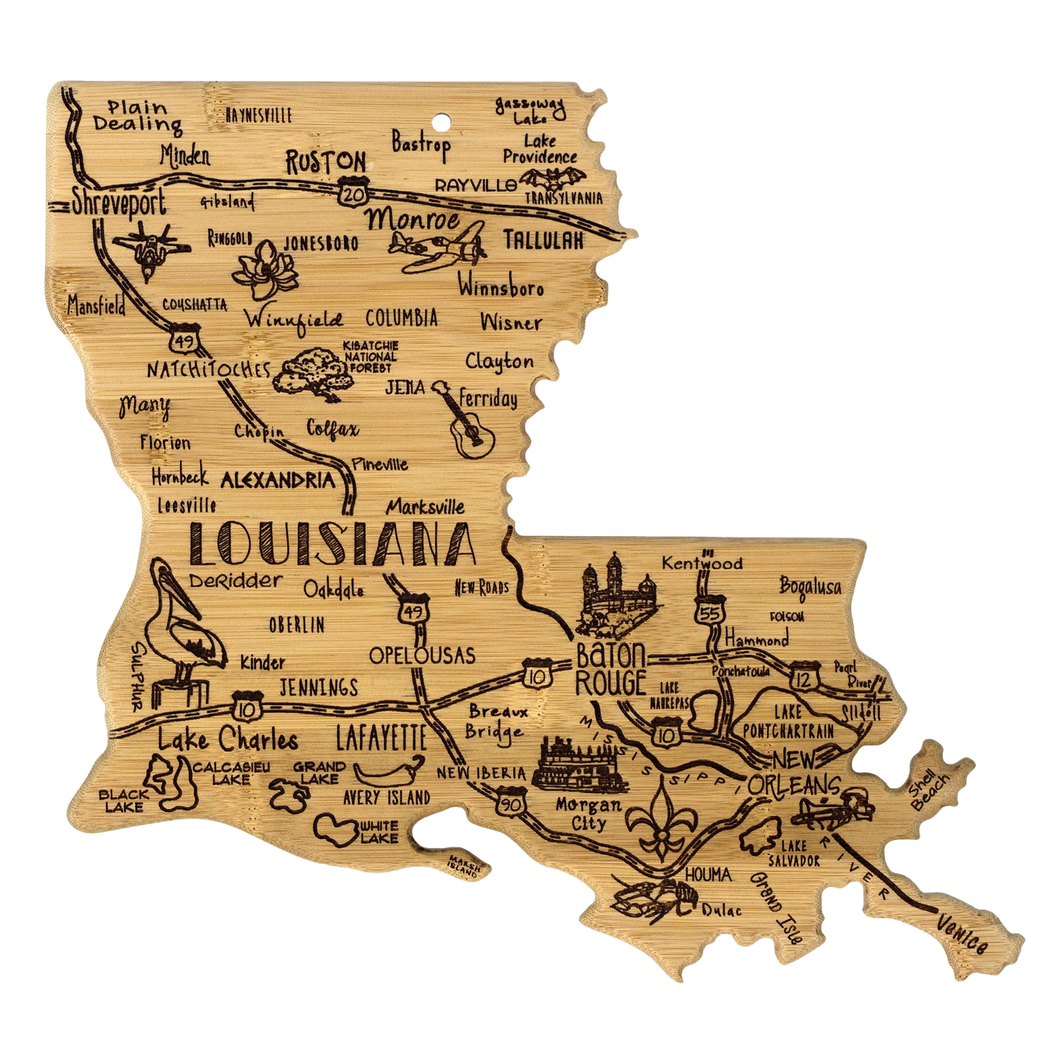 Destination Louisiana Cutting Board - Box Of Care